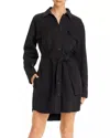 Rag & Bone Full Placket Shirt Dress In Black In Black