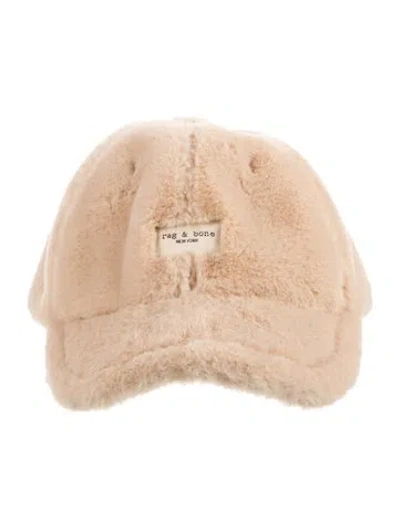 Pre-owned Rag & Bone Fur Baseball Cap In Neutral