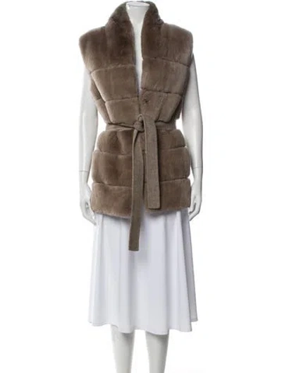 Pre-owned Rag & Bone Fur Jacket In Neutral