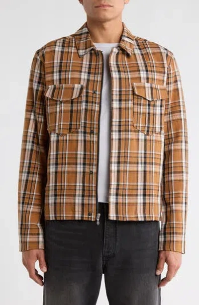 Rag & Bone Garage Plaid Jacket In Brown