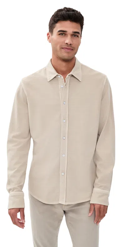 Rag & Bone Garment Dyed Oxford Shirt Taupe In Brown
