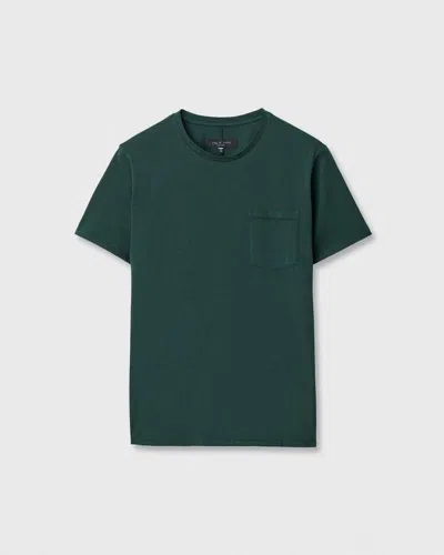 Rag & Bone Garment-dyed Pocket Tee In White