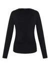 Rag & Bone Gathered Long-sleeves Top In Black