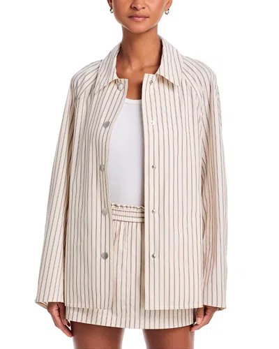 Rag & Bone Gayle Striped Trench Coat In Neutral