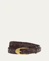 Rag & Bone Gemma Woven Leather Belt