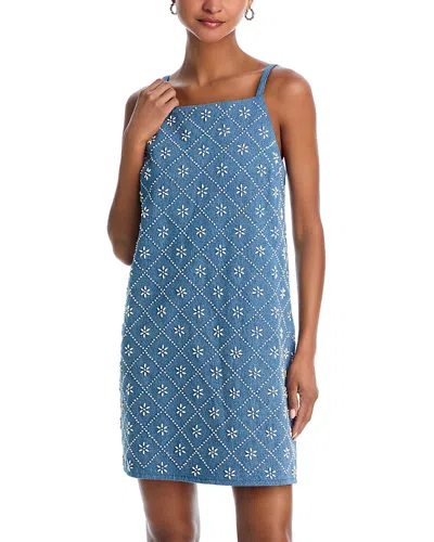 Rag & Bone Gentry Embellished Denim Dress In Blue