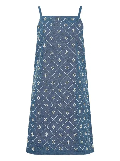RAG & BONE GENTRY EMBROIDERED DENIM DRESS