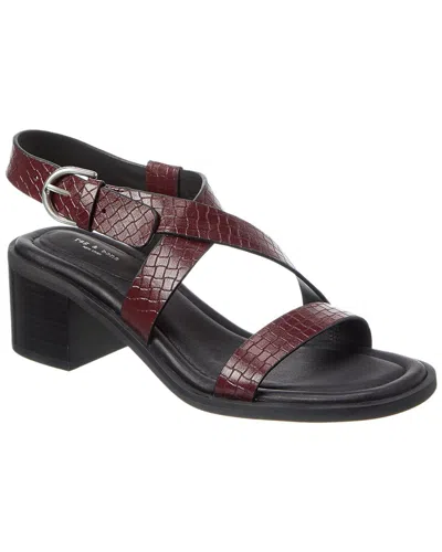Rag & Bone Geo Block Embossed Leather Sandal In Red