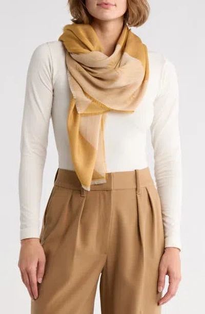 Rag & Bone Geo Dagger Wool Blend Square Scarf In Orange