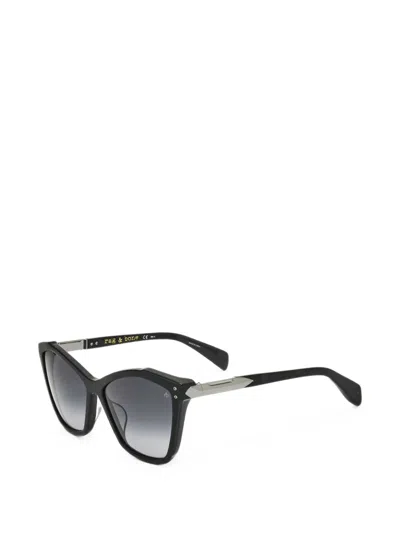 Rag & Bone Geometric-frame Sunglasses In Black