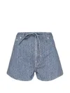 Rag & Bone Geometric-pattern Shorts In Blue