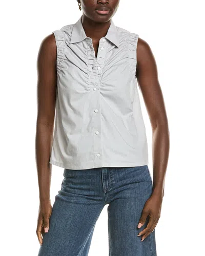 Rag & Bone Georgina Ruched Shirt In White