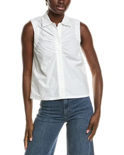 Rag & Bone Georgina Ruched Shirt In White