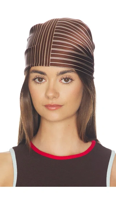 Rag & Bone Gia Scarf In Brown Stripe