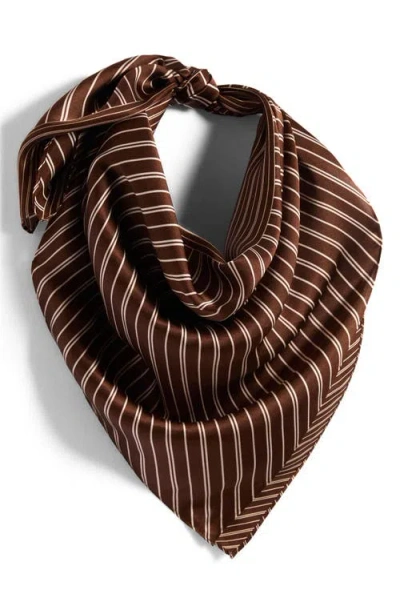Rag & Bone Gia Silk Square Scarf In Brown
