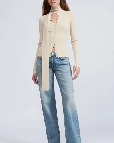 Rag & Bone Gianna Button Up Top In Beige In Neutral