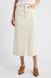 Rag & Bone Gillian Corduroy Midi Skirt In Neutral