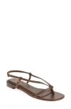 Rag & Bone Giselle Leather Thong Slingback Sandals In Brown