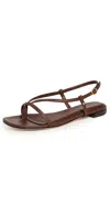Rag & Bone Giselle Strappy Thong Sandals Dkmocha In Brown