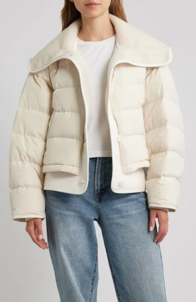 Rag & Bone Gloria Faux Leather & Faux Shearling Down &feather Fill Jacket In Multi