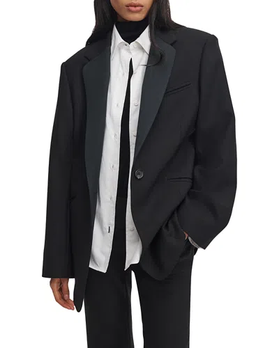 Rag & Bone Goldie Single Button Blazer In Black