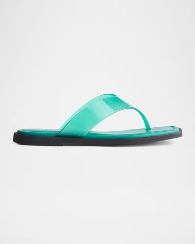 Rag & Bone Gracie Jelly Flat Thong Sandals In Green