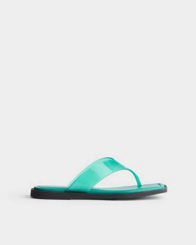 Rag & Bone Gracie Jelly Thong Sandal In Green