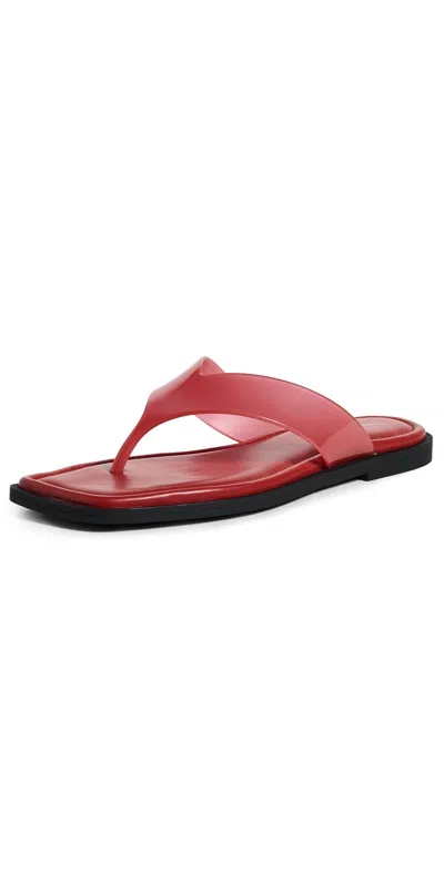 Rag & Bone Gracie Jelly Thong Sandals Lava In Red