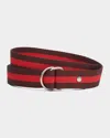 Rag & Bone Gracie Sport Stripe Webbed Belt In Pattern