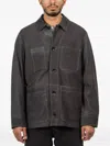 Rag & Bone Graham Corduroy-trimmed Suede Jacket In Gray