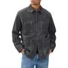 Rag & Bone Graham Suede Chore Jacket In Gray