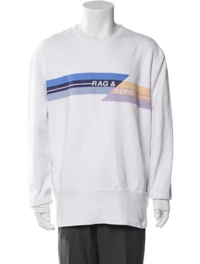 Pre-owned Rag & Bone Graphic Print Crew Neck Pullover In Green