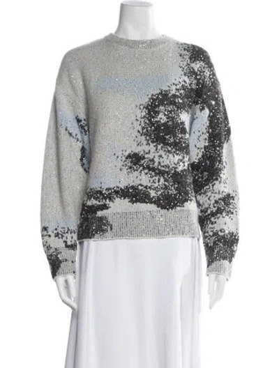 Pre-owned Rag & Bone Graphic Print Crew Neck Sweater In Multi