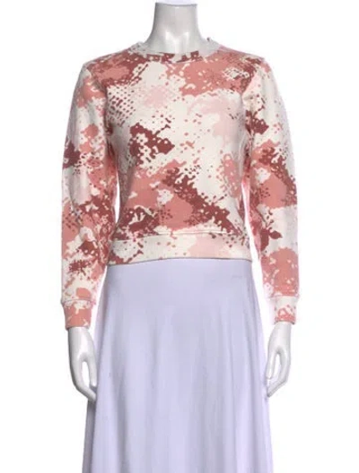 Pre-owned Rag & Bone Graphic Print Crew Neck Sweater In Pink