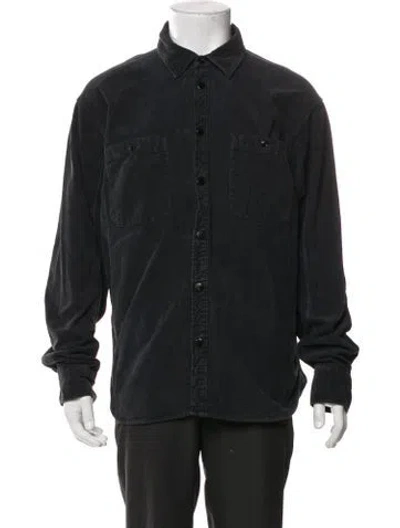 Pre-owned Rag & Bone Graphic Print Denim Jacket In Blue