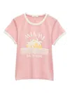 Rag & Bone Miami Boxy Ringer Tee In Pink