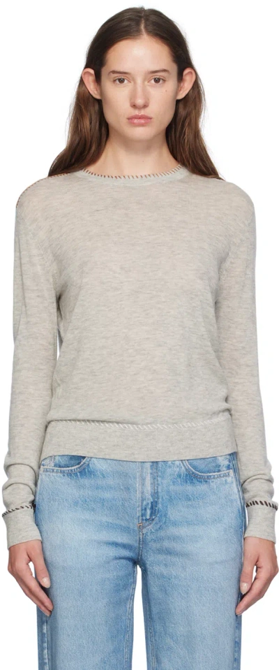 Rag & Bone Gray Indie Crew Sweater In Grey
