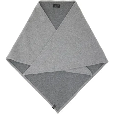 Rag & Bone Gray Kristie Reversible Triangle Shawl In White
