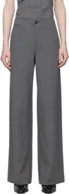 Rag & Bone Gray Sofie Ponte Trousers In Charcoal
