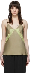 Rag & Bone Green Logan Tank Top In Olivegrn