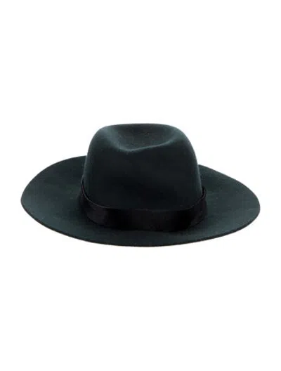 Pre-owned Rag & Bone Green Wool Wide Brim Sun Hat