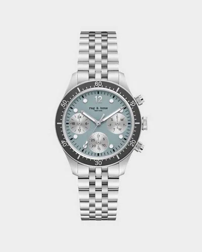 Rag & Bone Greer Chronograph Bracelet Watch, 38mm In Silver