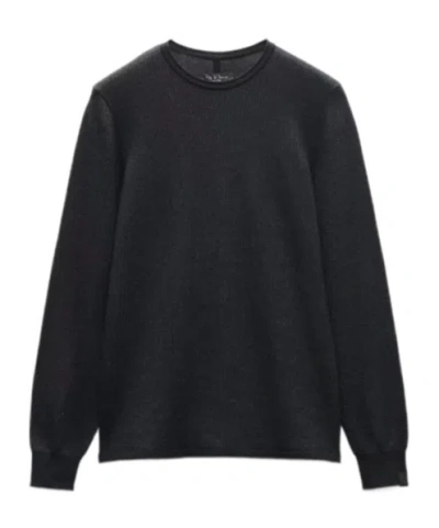 Rag & Bone Gregory Crewneck Sweater In Black