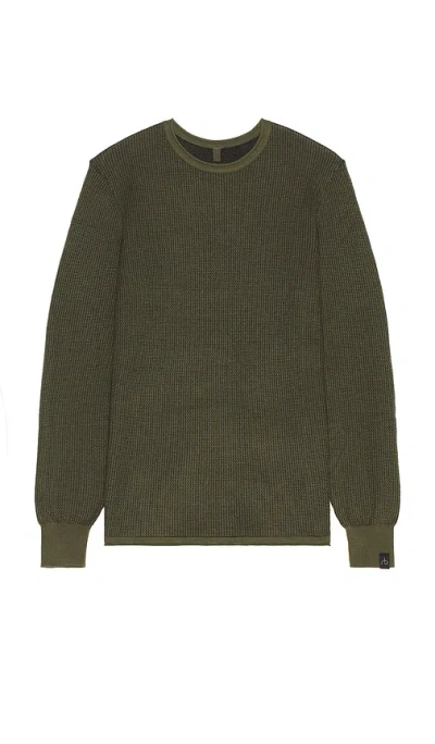 Rag & Bone Gregory Merino Long Sleeve Crew Sweater In Green