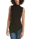 Rag & Bone Gretchen Asymmetrical Wool-blend Sweater In Black