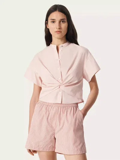 Rag & Bone Gretchen Poplin Shirt In Pink