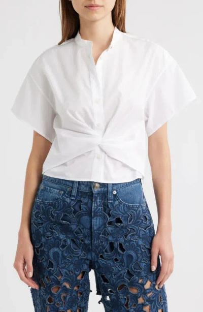RAG & BONE RAG & BONE GRETCHEN SHORT SLEEVE POPLIN BUTTON-UP SHIRT