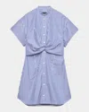 Rag & Bone Gretchen Stripe Poplin Shirtdress In Blue