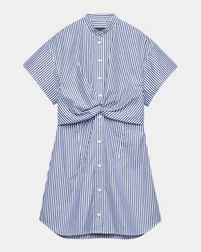 RAG & BONE GRETCHEN STRIPE TWIST-FRONT DRESS