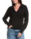 Rag & Bone Gretchin Wool-blend Polo Sweater In Black